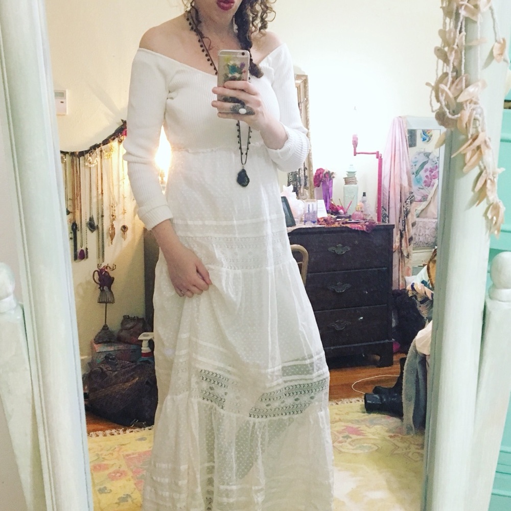 Earth Angel lace maxi dress NWOT - Picture 4 of 8